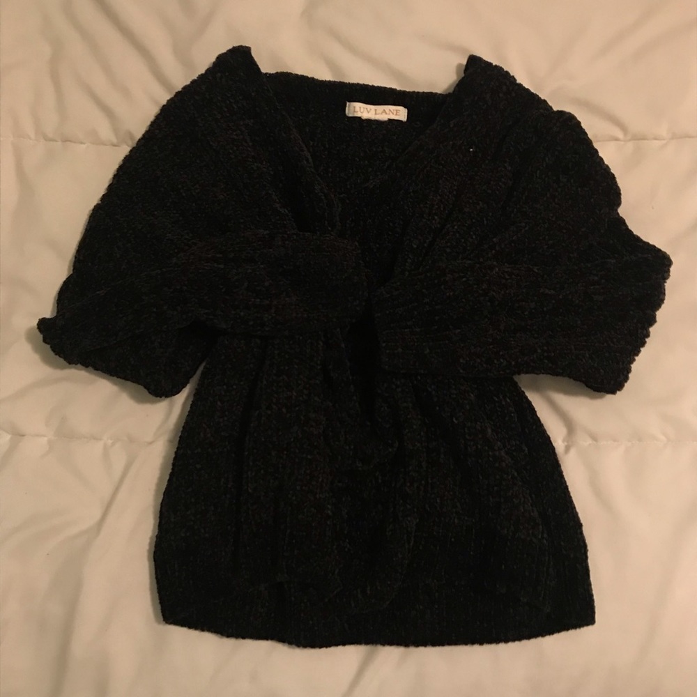 Black knit sweater
